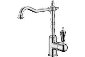 Смеситель для кухни Boheme Tradizionale хром с черным кристаллом Swarovski