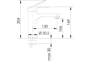 Смеситель для раковины Remer Class Line L11L - 2