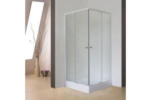 Душевой уголок Royal Bath HP 80х80 с поддоном профиль белый стекло матовое