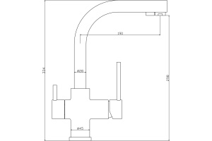 Смеситель для кухни Swedbe Selene Plus бронза (8147) - 3