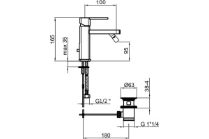 Смеситель Webert Azeta New AA840102015 для биде, хром - 2