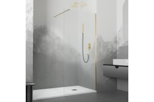 Душевая перегородка RGW Walk In WA-10G 90х195 профиль золото стекло прозрачное