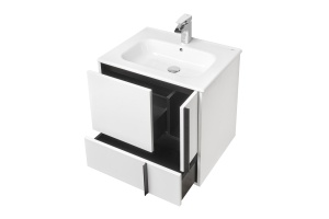 Тумба с раковиной Aquaton Ривьера 60 белый - 3