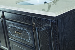 Тумба с раковиной Bellezza Рим 100 черная патина серебро - 3