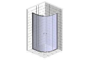Душевой уголок Royal Bath HPD 80х80 профиль хром стекло рифленое - 2