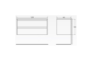 Мебельная раковина Belbagno Etna 120х46 белый (BB1200-2-ETL) - 2