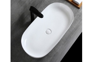 Раковина накладная Ceramalux N 81 белый (78327) - 3