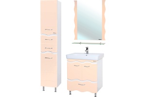 Мебель для ванной Bellezza Мари Волна 80 белая/бежевая - 2