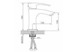 Смеситель для раковины Gappo черный матовый - 2