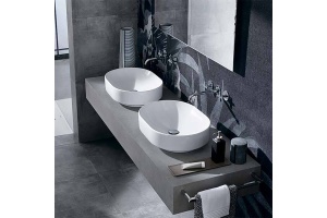 500.771.01.2 VariForm Раковина с установкой на столешницу овальной формы, 55х40 см, без отв. под смеситель, без отв. перелива - 2