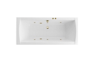 Ванна акриловая Excellent Aquaria Lux Soft 180х80 с гидромассажем белый - бронза