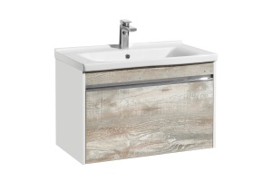 Тумба под раковину Aquaton Капри 80 белый-светлое дерево - 2