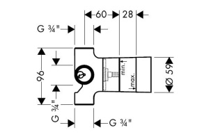 Внутренняя часть вентиля Hansgrohe Quattro (15930180) - 2