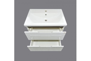 Тумба под раковину Misty Лайм 60 белая глянцевая - 2