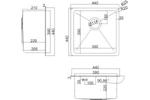 Мойка кухонная Zorg Inox HD 4444 - 2
