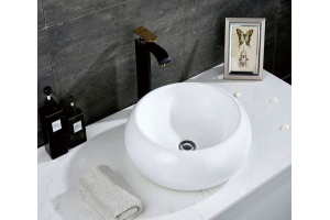 Раковина накладная CeramaLux N 40 см белый (5004)