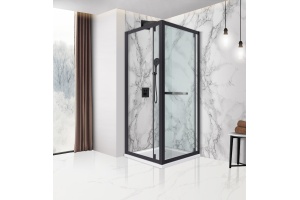 Душевая дверь в нишу Vincea Stile 90х200 R профиль сталь стекло прозрачное - 2