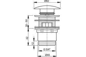 Донный клапан для сифона AlcaPlast  (A390) - 2