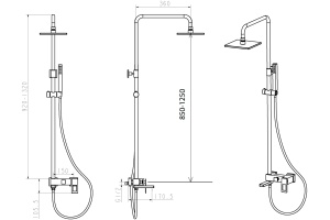 Душевая стойка Boheme Q 148-CRG - 2