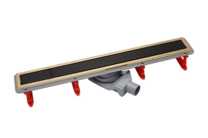 Душевой лоток Pestan Confluo Premium Black Glass Line 850 Gold