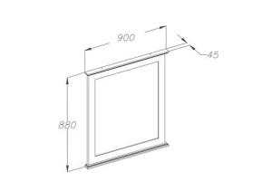 Зеркало Opadiris Палермо 90 белое матовое - 3