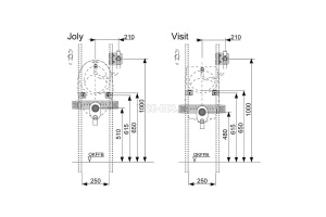 Комплект для монтажа писсуаров Keramag Joly, Visit - 2