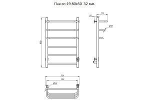 Полотенцесушитель электрический Тругор Пэк сп 19 80x50 - 2