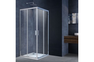 Душевой уголок Vincea Alpha 80x80 профиль хром стекло прозрачное