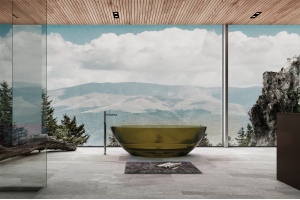 Прозрачная ванна ABBER Kristall AT9702Vesuvian оливковая - 2