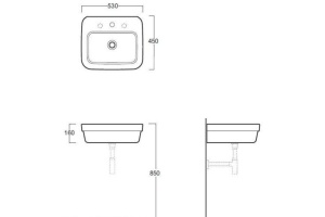 Подвесная раковина Simas Evolution (EVO15) - 3