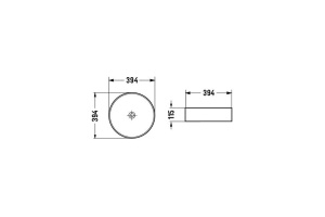 Накладная раковина Vincea 40х40 серая матовая - 3
