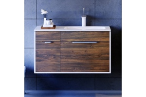 Тумба с раковиной Aqwella 5 stars Malaga 90 R крафт темный - 2