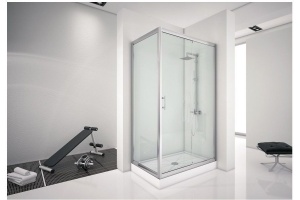 Душевой уголок Aquanet Alfa NAA1131 800х1400х2000 стекло прозрачное, профиль хром - 3