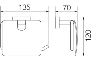 Держатель туалетной бумаги Veragio Ramba VR.RMB-4981.CR c крышкой - 2