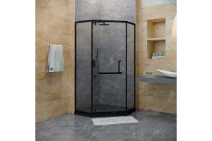 Душевой уголок RGW Hotel HO-084-B 90x90 профиль черный стекло прозрачное