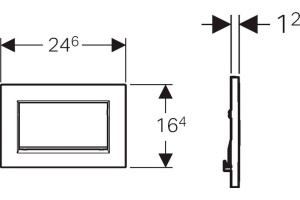 Кнопка смыва Geberit Sigma 30 115.893.KJ.1 белая / хром - 3