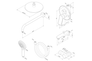Душевой комплект AM.PM X-Joy для ванны с душем FB85A10020 - 3