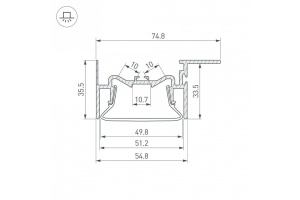 Профиль Arlight Foled-50-Ceil-Side-2000 035770 - 3
