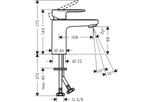 Смеситель Hansgrohe Vernis Blend 71580000 для раковины, хром - 3