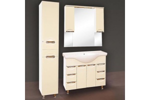 Мебель для ванной Misty Орхидея 105 бежевая эмаль