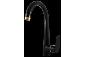 Смеситель для кухни Rav Slezak Amur черный матовый - золото