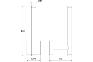 Держатель запасного рулона туалетной бумаги, латунь, Edifice, IDDIS, EDISBS0i43 - 2
