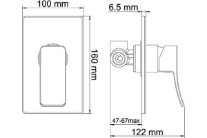 Смеситель Wasserkraft Exter 1651 для душа - 2