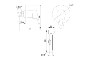 Гигиенический душ Lemark Luna (LM4119C) - 2