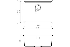 Мойка кухонная Omoikiri Kata 54-U-SA бежевая - 3