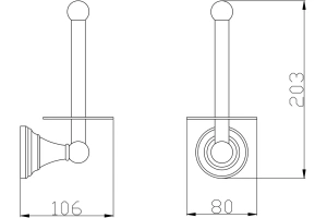 Держатель для запасных рулонов Rav Slezak Morava бронза - 2
