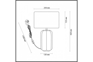 Настольная лампа декоративная Lumion Chi 5665/1T - 2