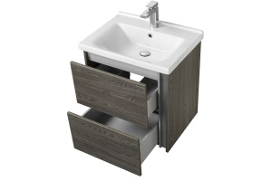 Тумба с раковиной Aquaton Стоун 60 темное дерево - 3