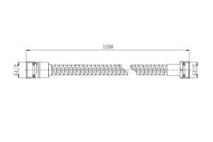 AQ2100CR шланг для душа 125см - 2