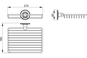 Полка для мочалок Timo Nelson 150022/00 хром - 2